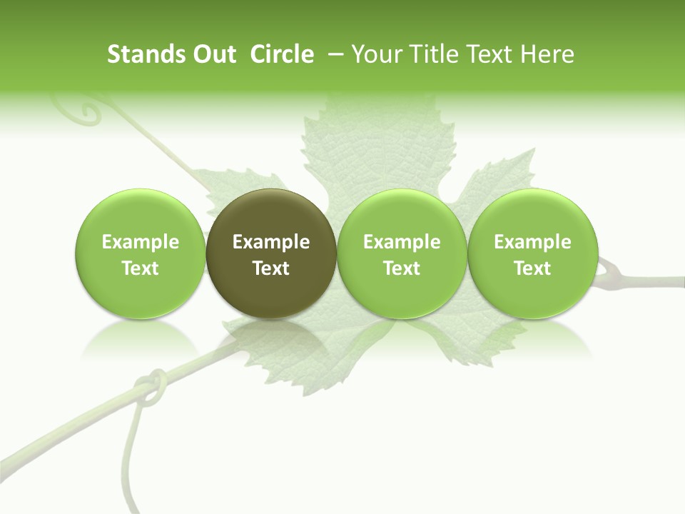 Green Isolation Grapes PowerPoint Template