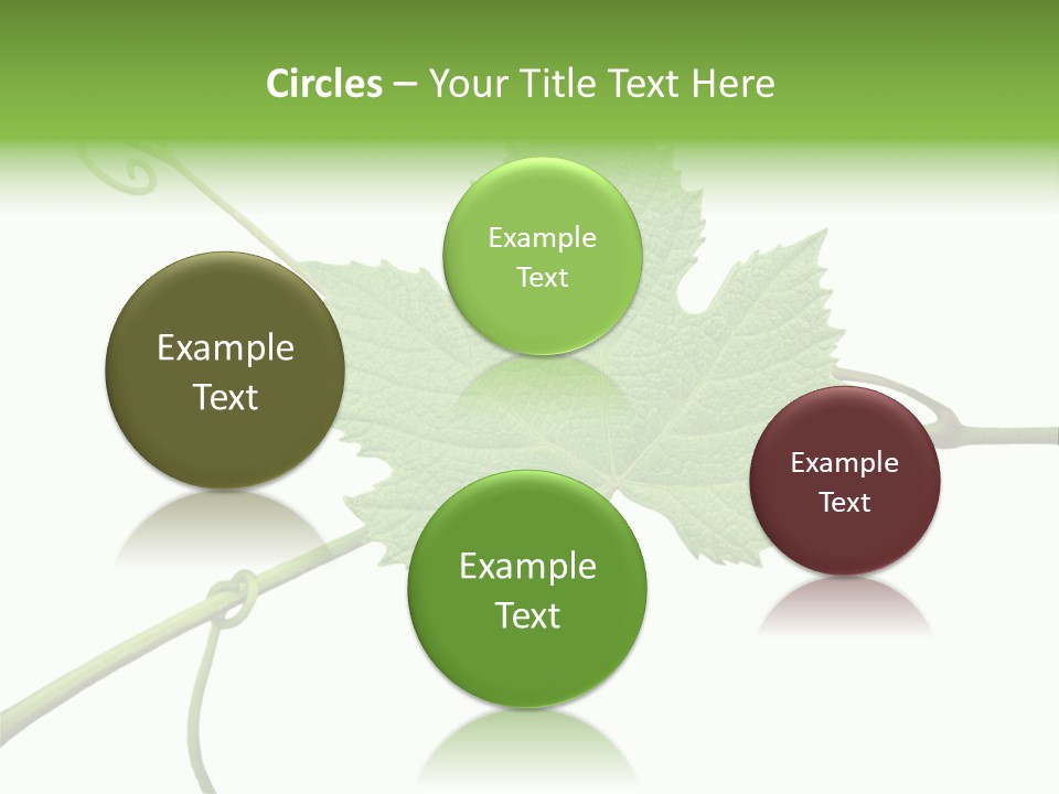 Green Isolation Grapes PowerPoint Template