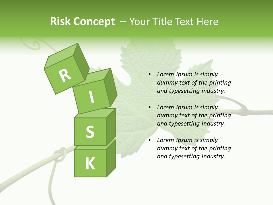 Green Isolation Grapes PowerPoint Template