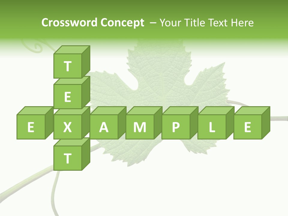 Green Isolation Grapes PowerPoint Template