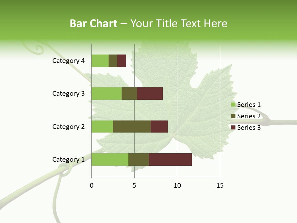 Green Isolation Grapes PowerPoint Template