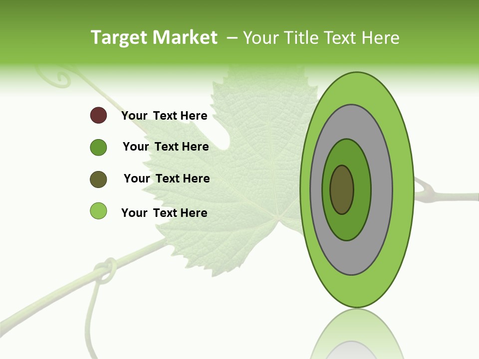 Green Isolation Grapes PowerPoint Template