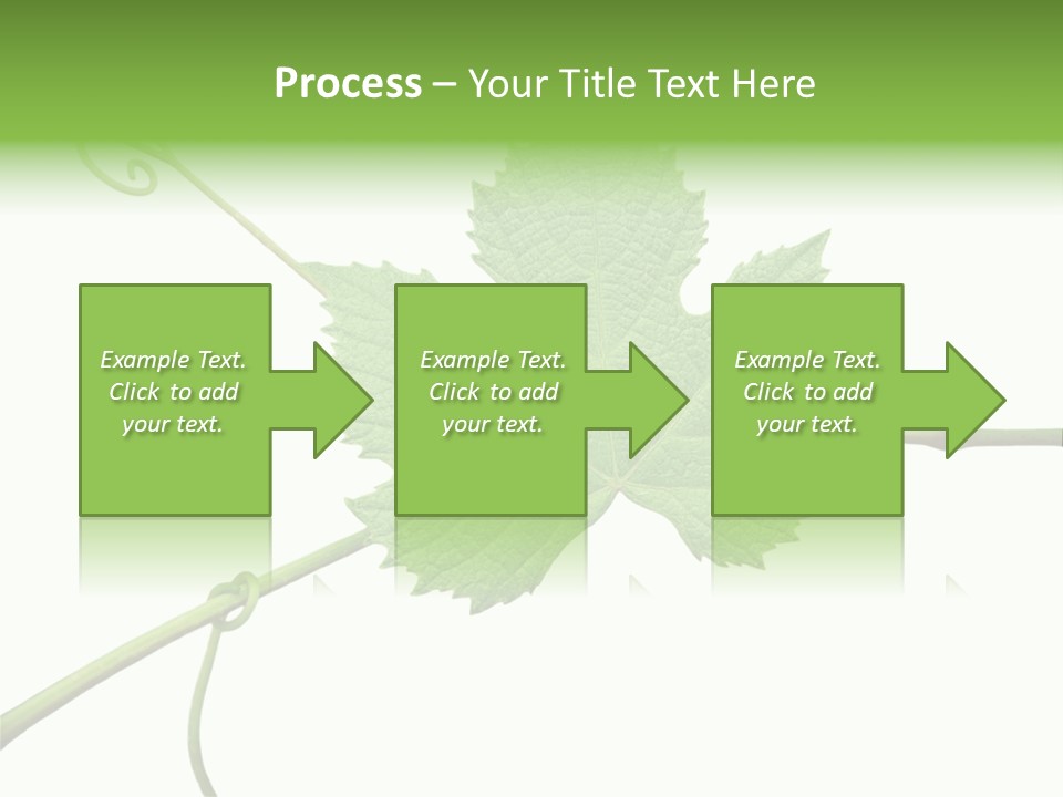 Green Isolation Grapes PowerPoint Template