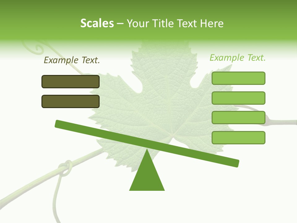 Green Isolation Grapes PowerPoint Template