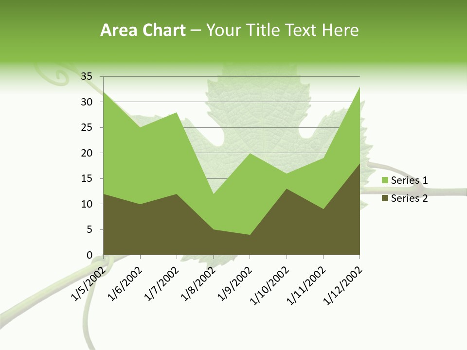 Green Isolation Grapes PowerPoint Template