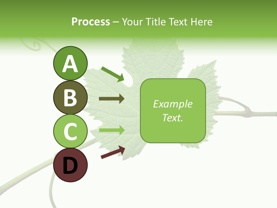 Green Isolation Grapes PowerPoint Template