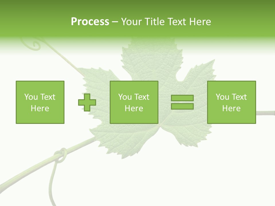 Green Isolation Grapes PowerPoint Template