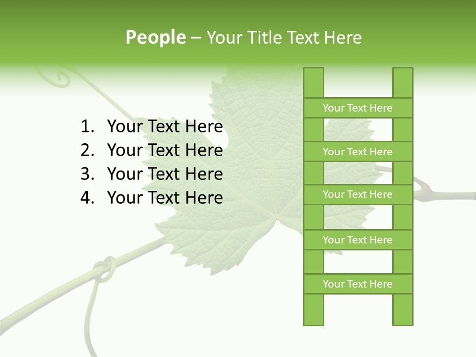 Green Isolation Grapes PowerPoint Template
