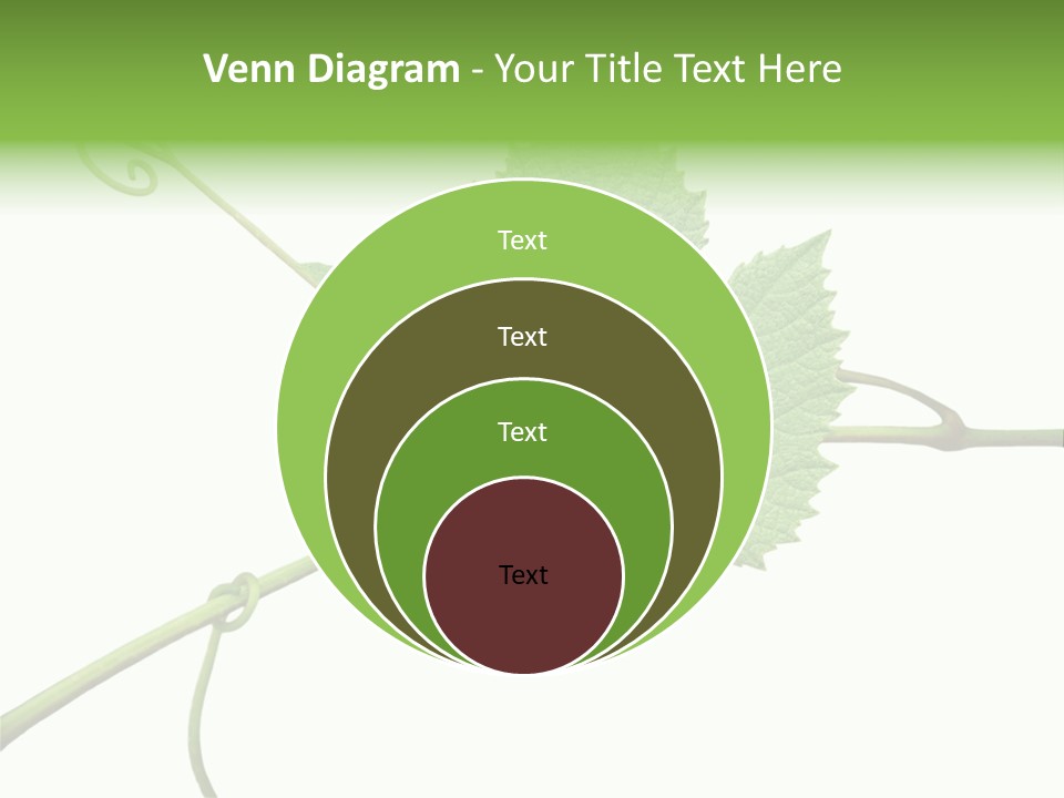 Green Isolation Grapes PowerPoint Template