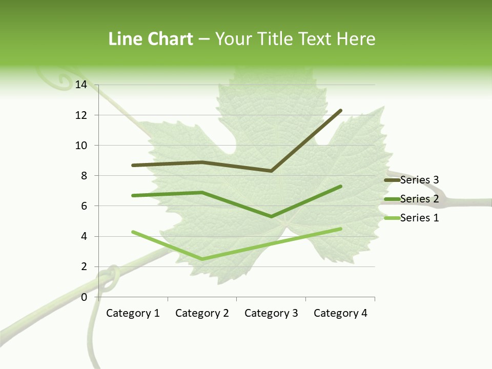Green Isolation Grapes PowerPoint Template