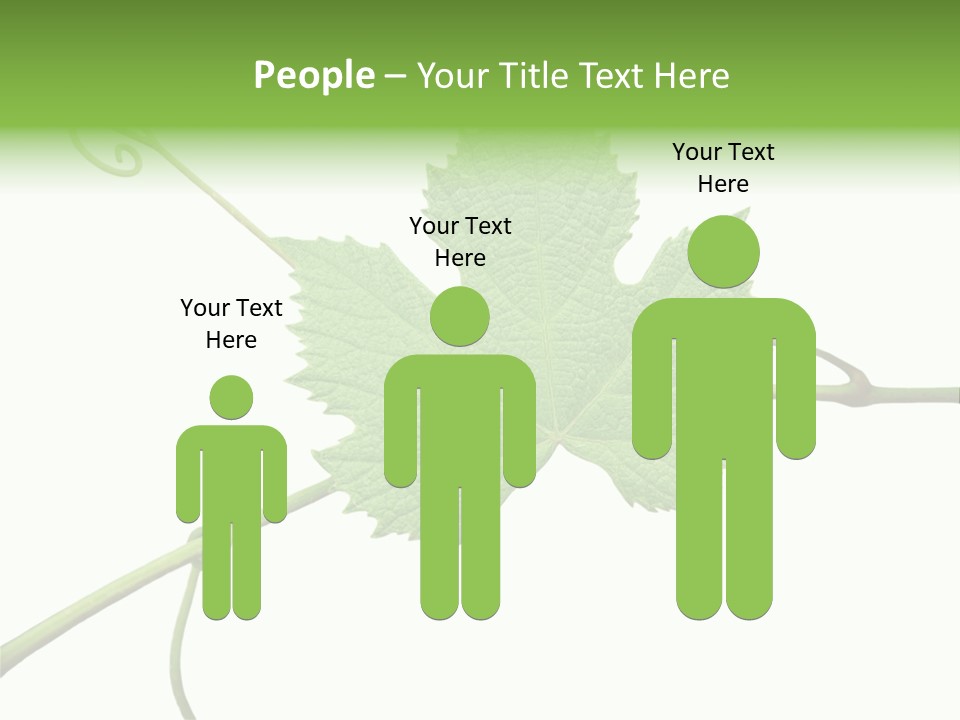 Green Isolation Grapes PowerPoint Template