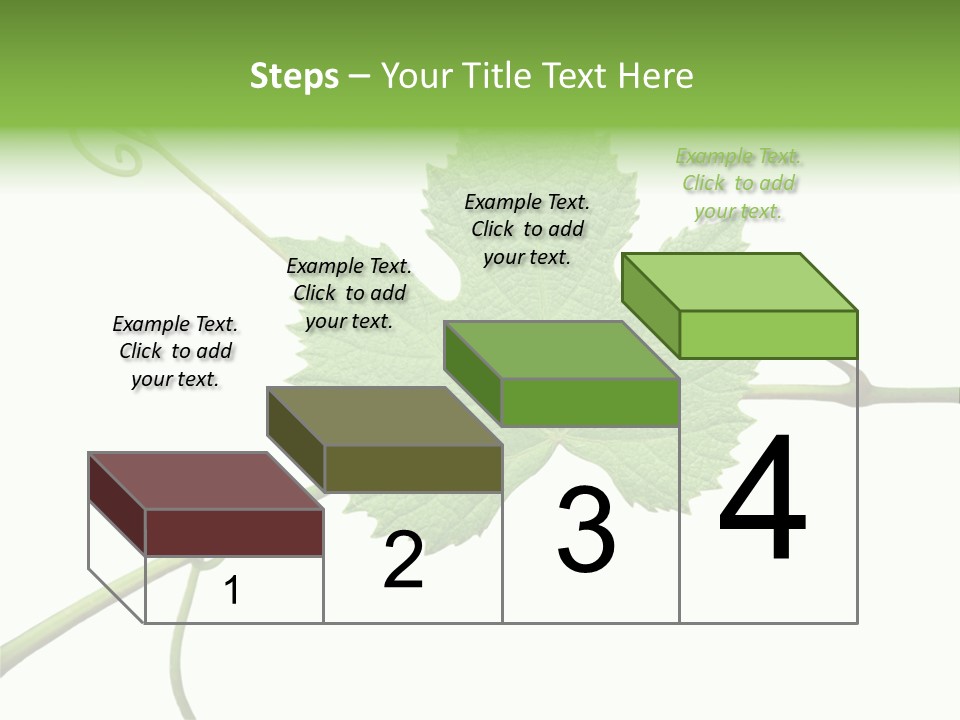 Green Isolation Grapes PowerPoint Template
