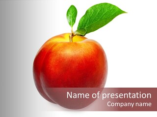 Fresh Fruit White PowerPoint Template