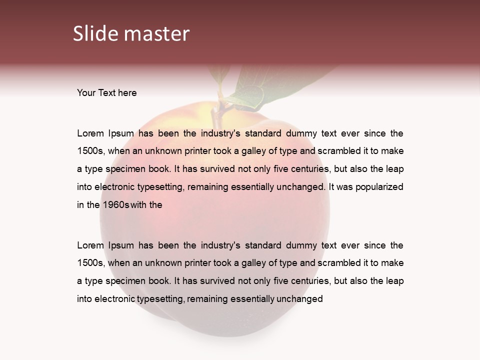 Fresh Fruit White PowerPoint Template