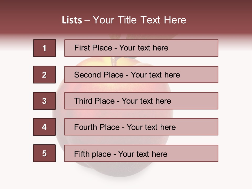Fresh Fruit White PowerPoint Template
