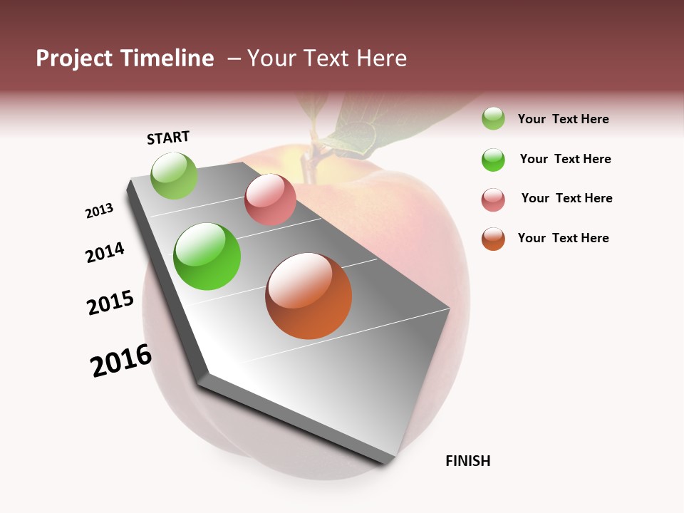 Fresh Fruit White PowerPoint Template