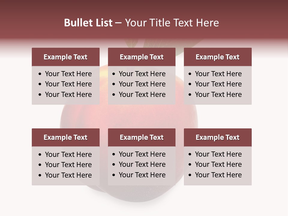 Fresh Fruit White PowerPoint Template