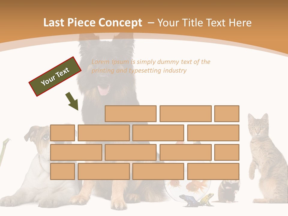 German Shepherd Looking At Camera Ferret PowerPoint Template