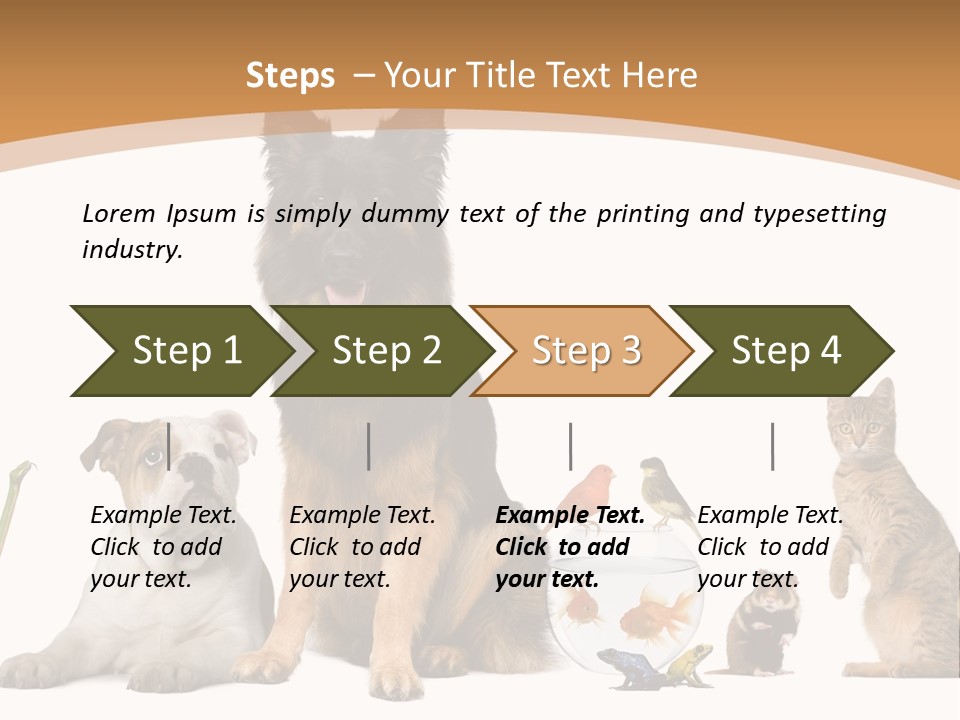 German Shepherd Looking At Camera Ferret PowerPoint Template