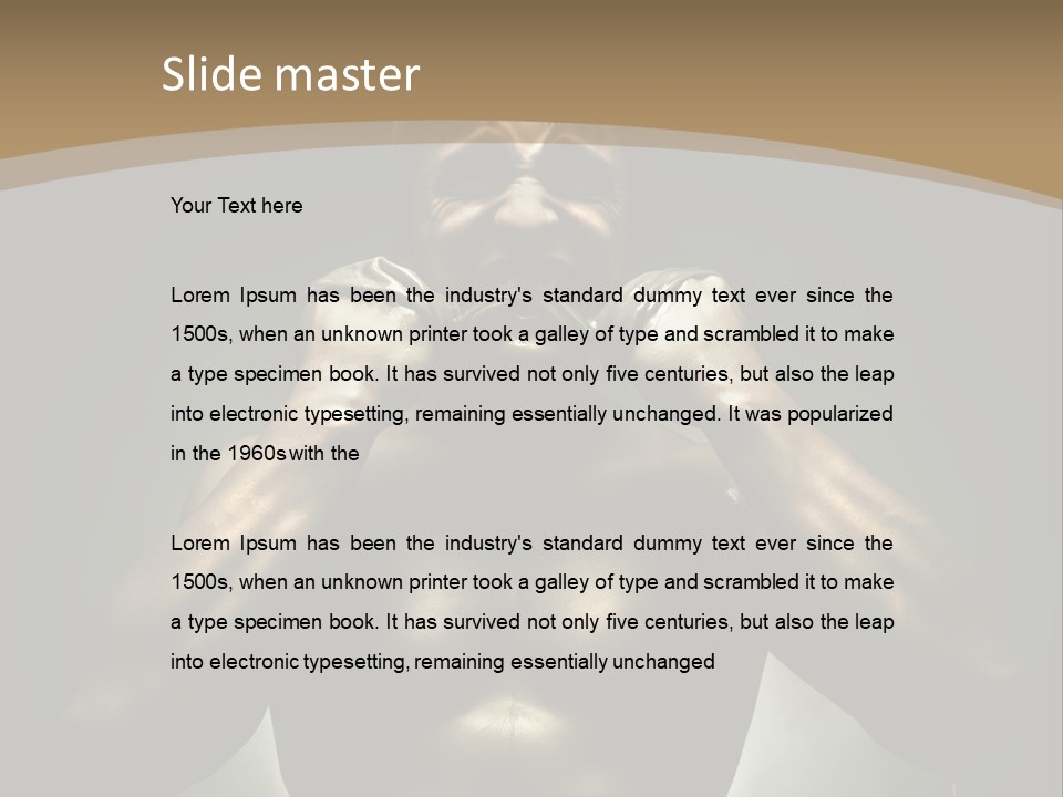 Male Person Fighter PowerPoint Template