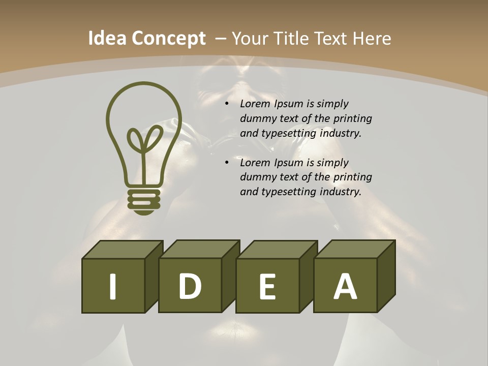 Male Person Fighter PowerPoint Template