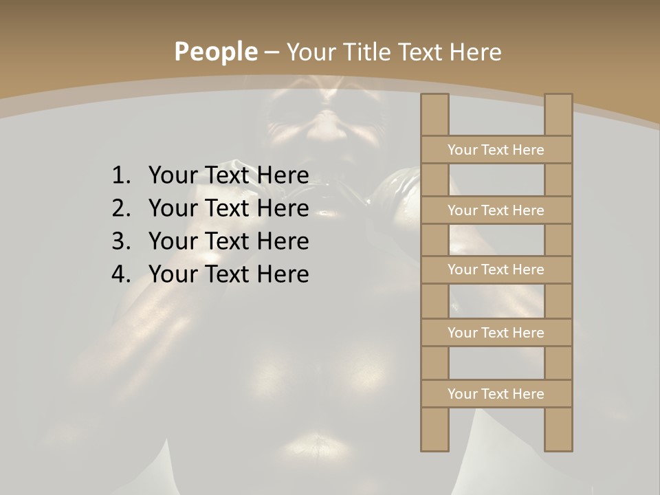 Male Person Fighter PowerPoint Template