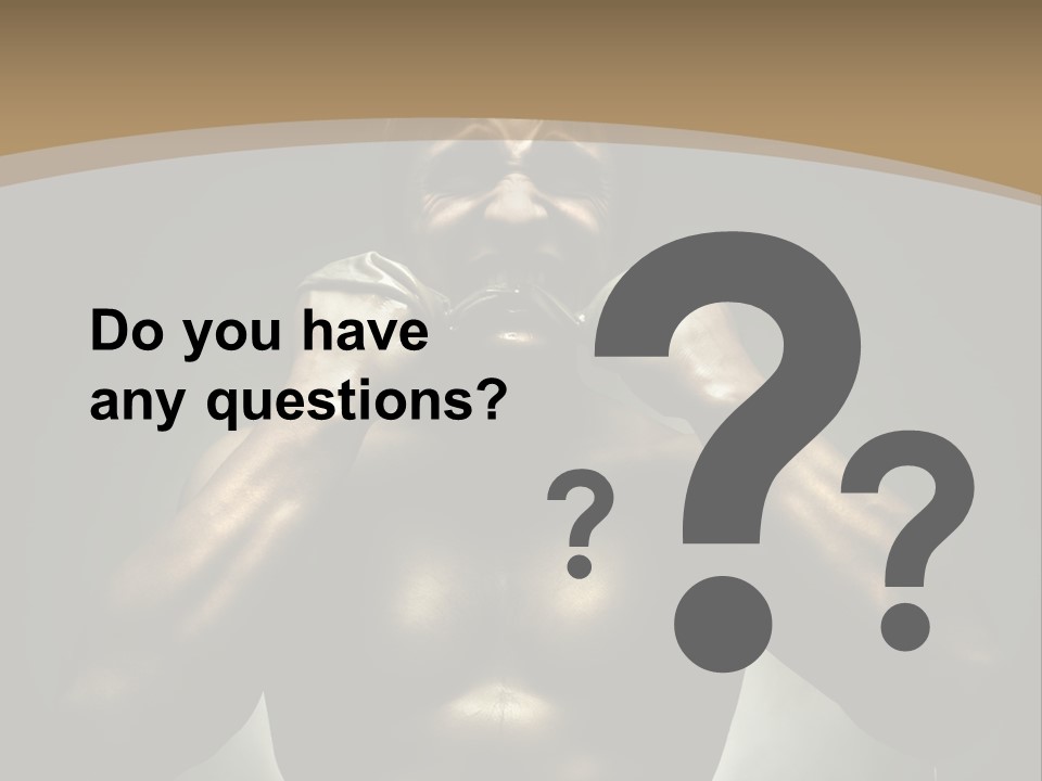 Male Person Fighter PowerPoint Template