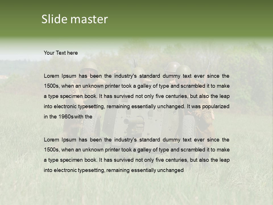 Vintage Equipment Reenaction PowerPoint Template