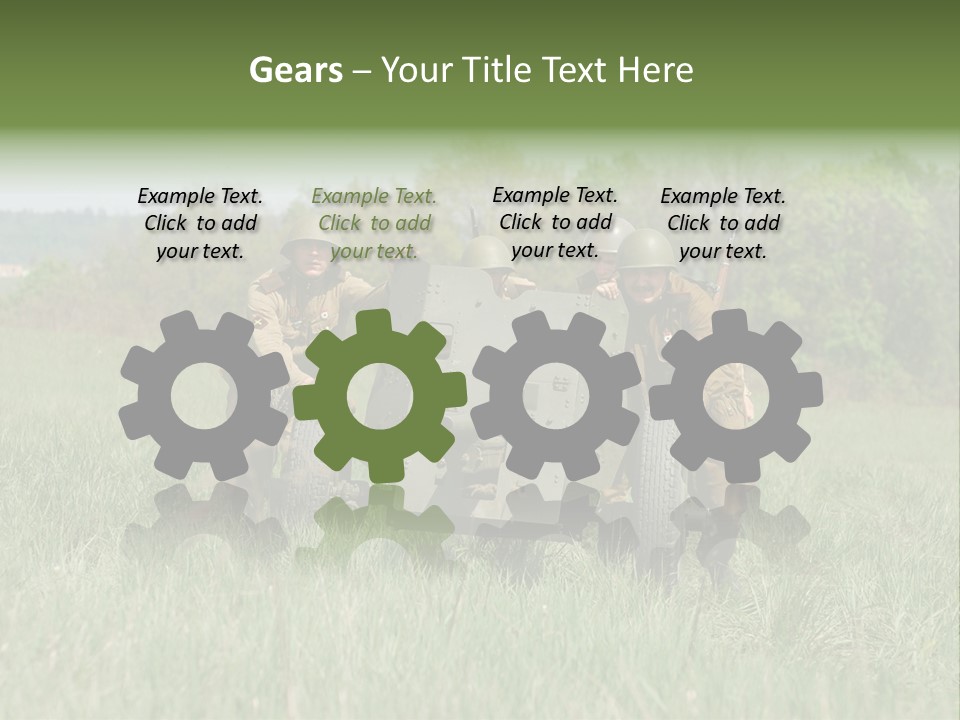 Vintage Equipment Reenaction PowerPoint Template