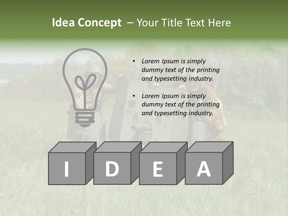 Vintage Equipment Reenaction PowerPoint Template