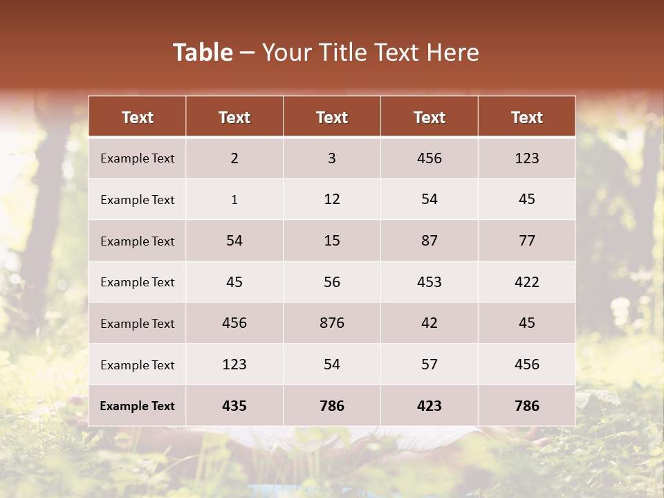 Lifestyle Morning Outdoors PowerPoint Template