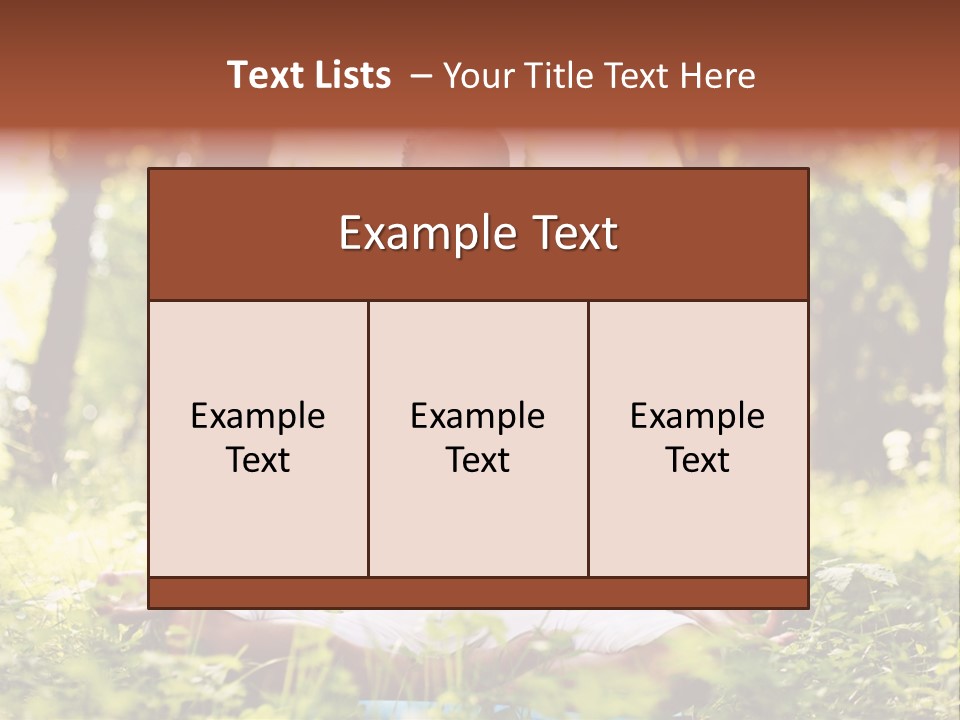 Lifestyle Morning Outdoors PowerPoint Template