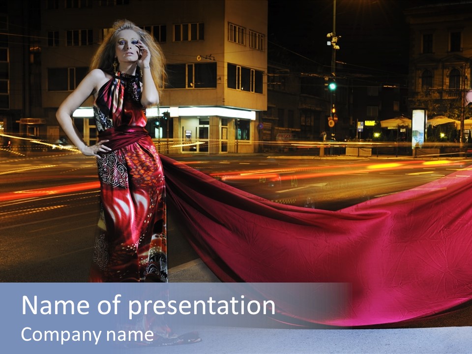 Night Single Beauty PowerPoint Template