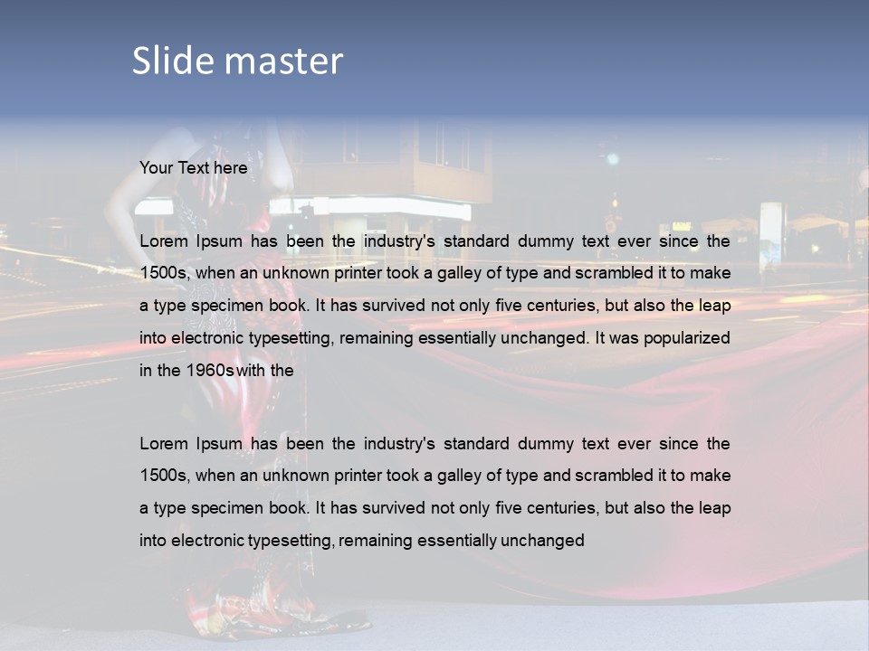 Night Single Beauty PowerPoint Template