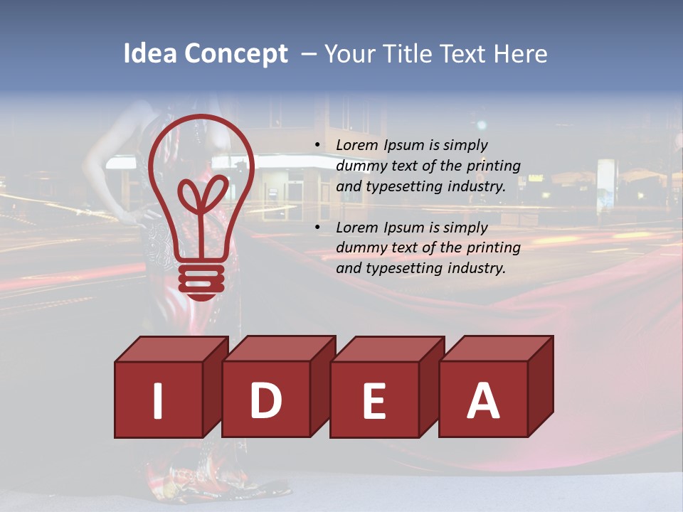 Night Single Beauty PowerPoint Template