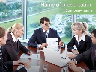 Bu Ine Man Water People PowerPoint Template