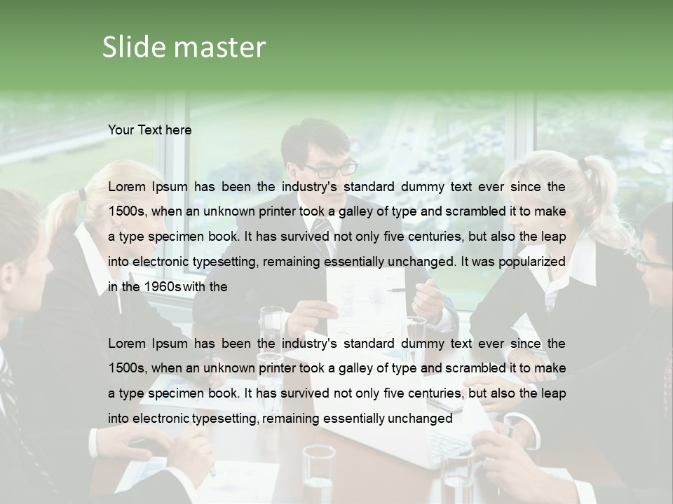 Bu Ine Man Water People PowerPoint Template