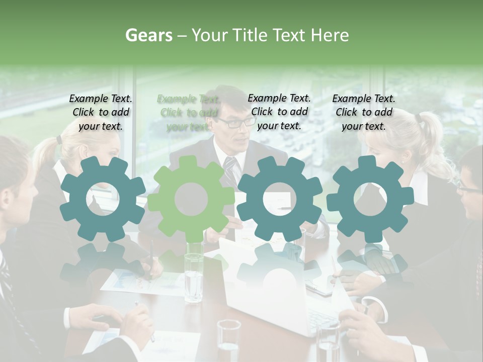 Bu Ine Man Water People PowerPoint Template