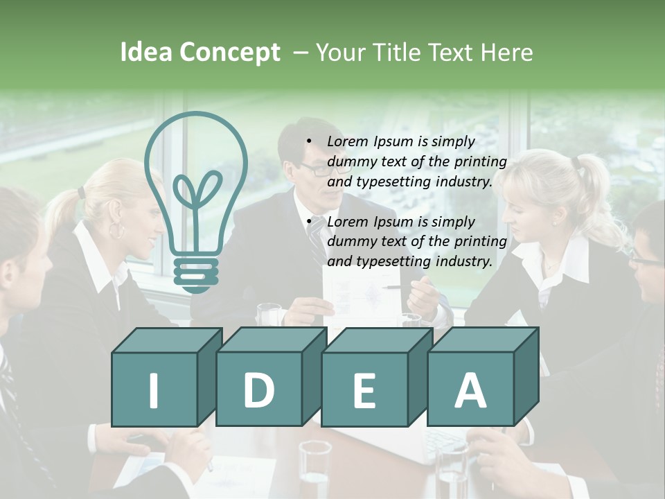 Bu Ine Man Water People PowerPoint Template