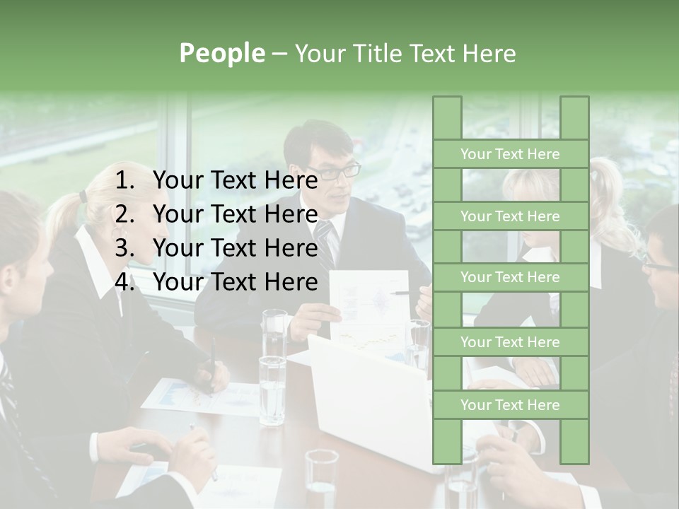 Bu Ine Man Water People PowerPoint Template