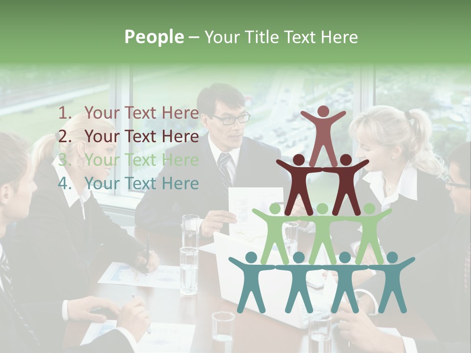 Bu Ine Man Water People PowerPoint Template