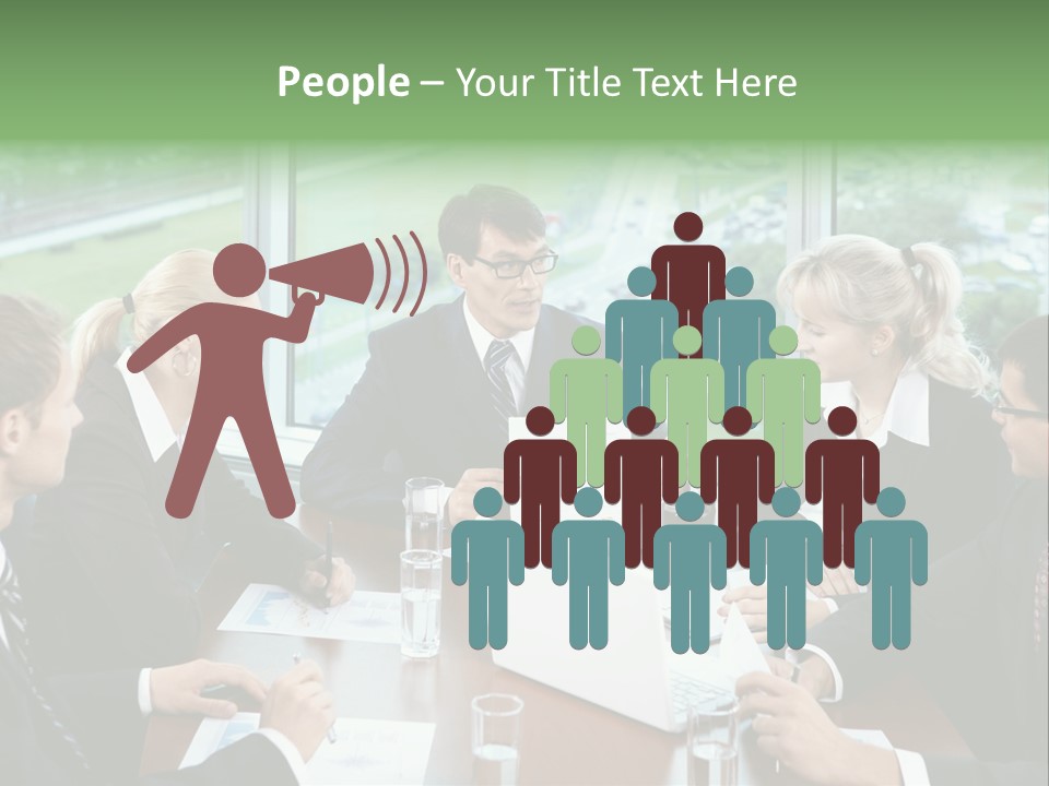 Bu Ine Man Water People PowerPoint Template