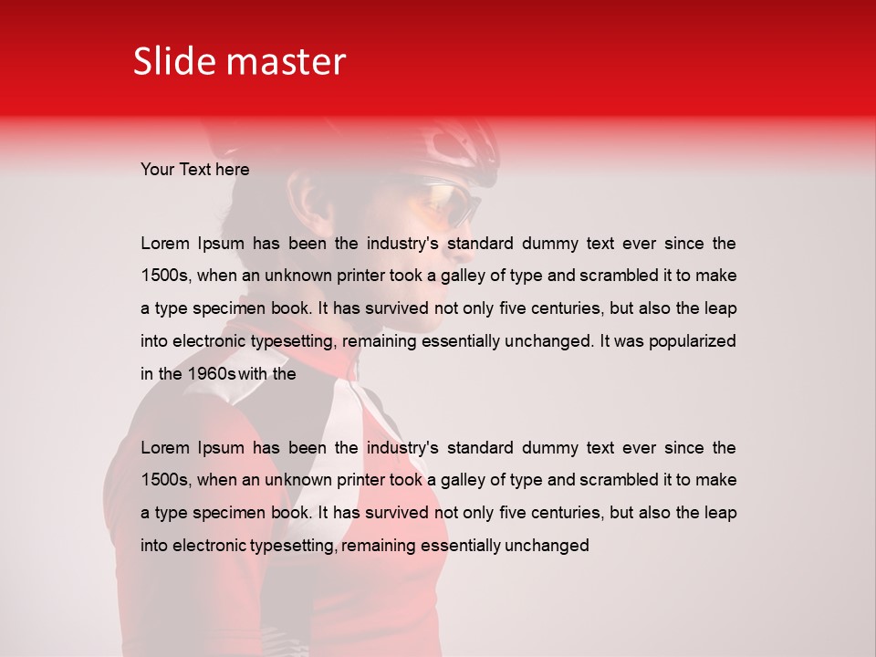 Man Guy Bike PowerPoint Template