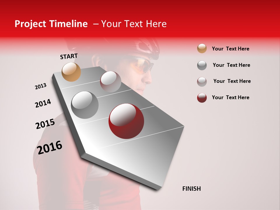 Man Guy Bike PowerPoint Template