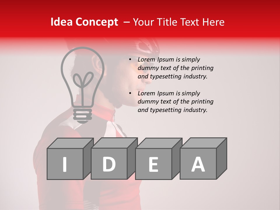 Man Guy Bike PowerPoint Template