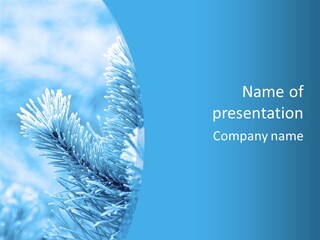 Ice Greeting Holiday PowerPoint Template