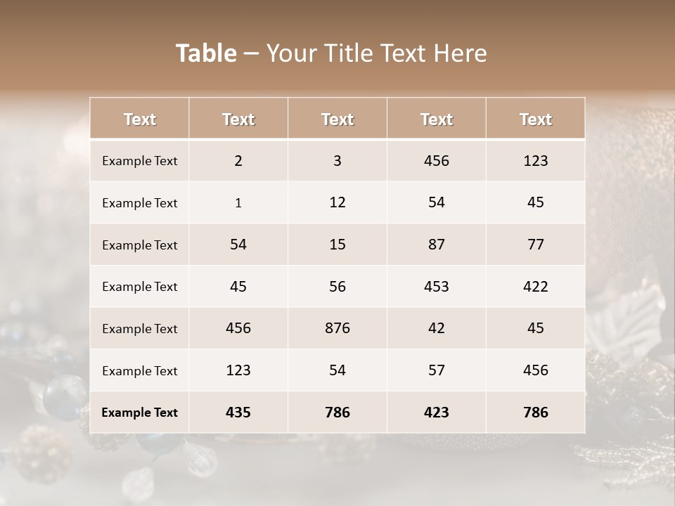 Character Management Table PowerPoint Template