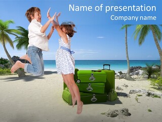 Paradise Tree Happiness PowerPoint Template