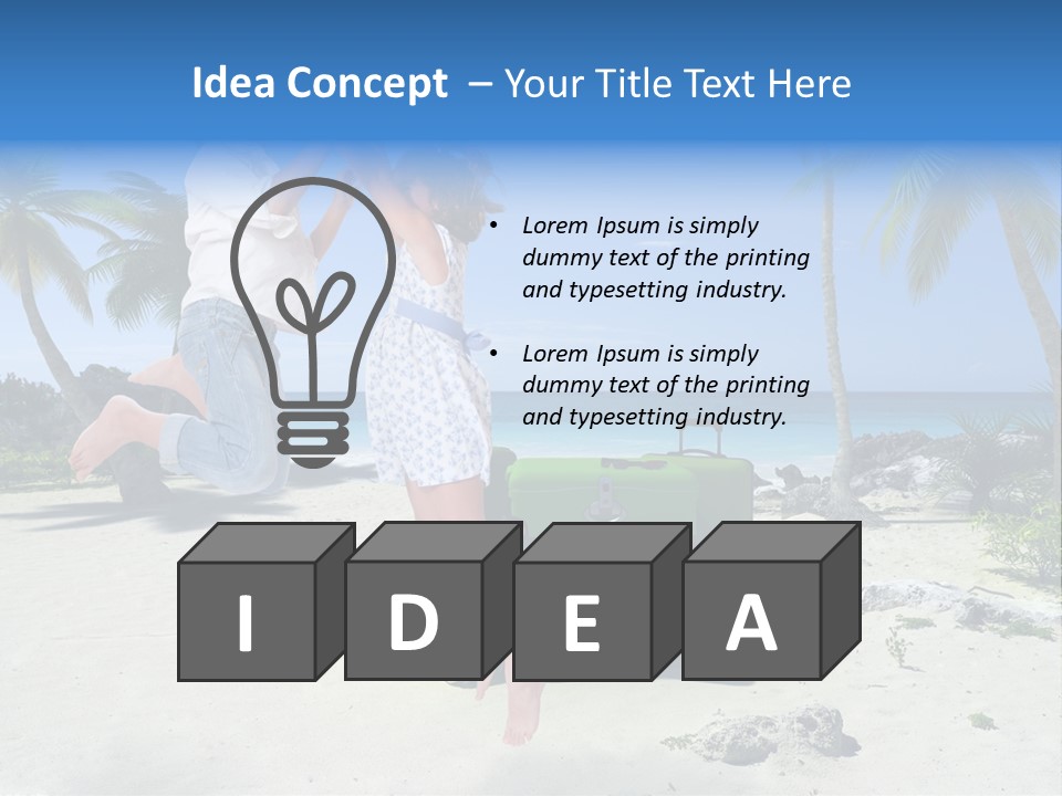 Paradise Tree Happiness PowerPoint Template