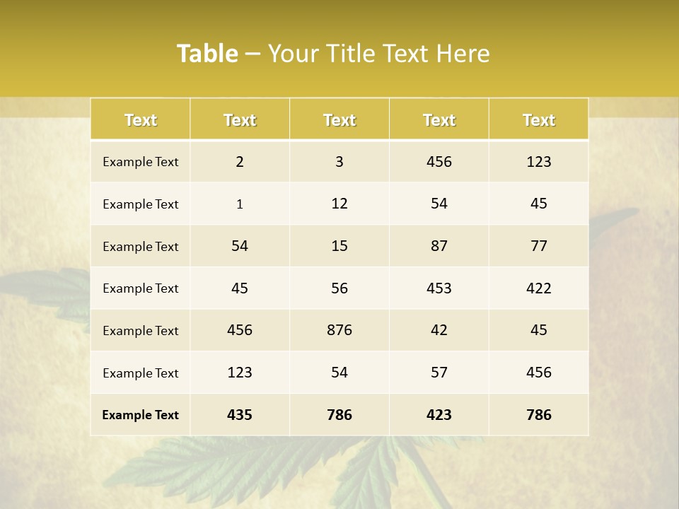 Bush Legal Plant PowerPoint Template